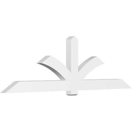 Ekena Millwork Redmond Architectural Grade PVC Gable Bracket, 108"W x 31 1/2"H x 4"D x 6"F, 7/12 Pitch GBP108X32X0406RED00